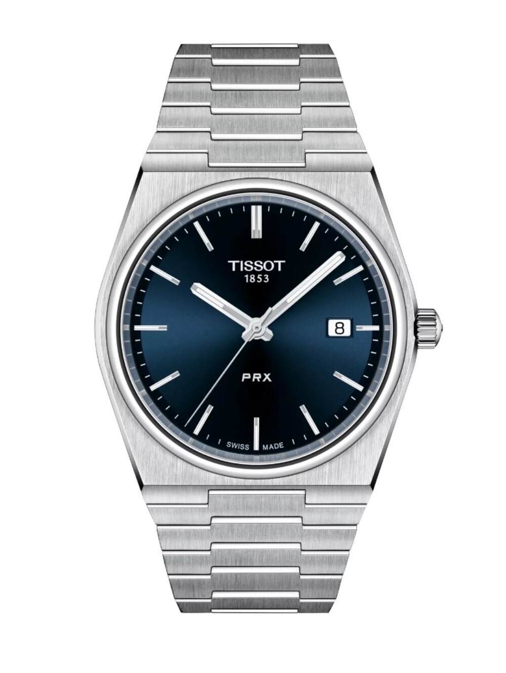 Tissot Men's Stainless Steel Blue Dial PRX Watch - 40mm